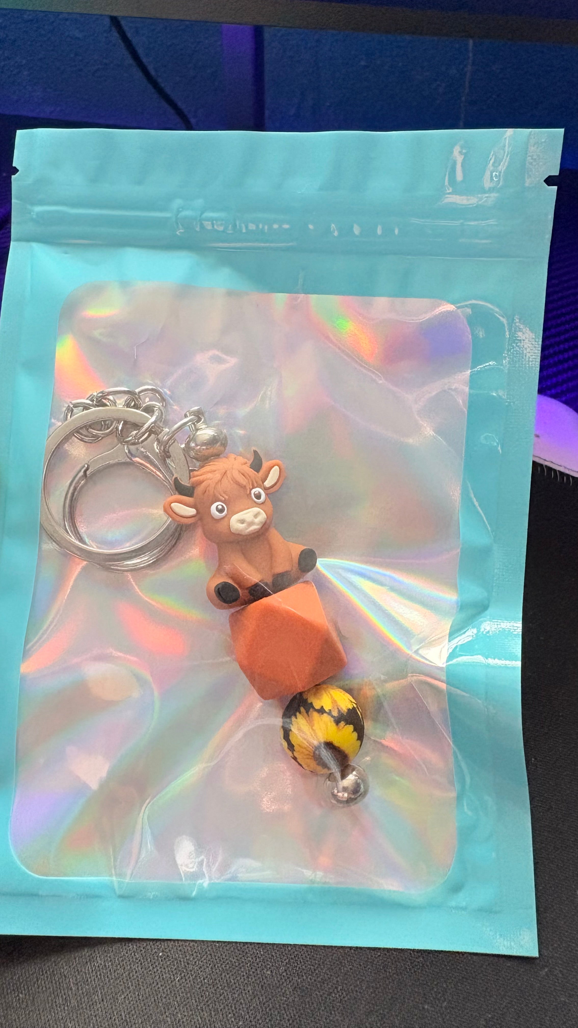 Bull keychain